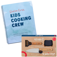  Gluten-Free Kids Cooking Crew Cookbook + Intermediate Knife Bundle