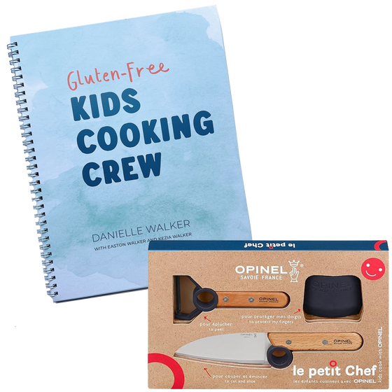 Gluten-Free Kids Cooking Crew Cookbook + Intermediate Knife Bundle