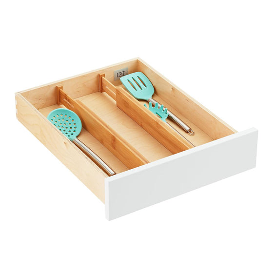 Stackable Bamboo Drawer Organizers
