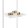 White Elfa Gliding Tiered Shelves