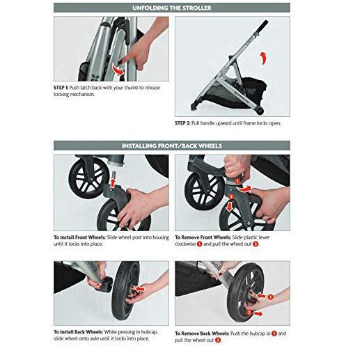 2018 UPPA baby vista stroller - Henry in blue marl, silver, and saddle leather usage diagram Danielle Walker