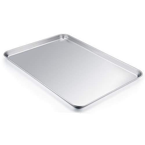 TeamFar Baking Sheet, Cookie Sheet Half Sheet Baking Pans Stainless Steel, 20 14 1, Non Toxic & Healthy, Heavy Duty & Thick Gauge, Mirror Finish & Dishwasher Safe - 2 Piece