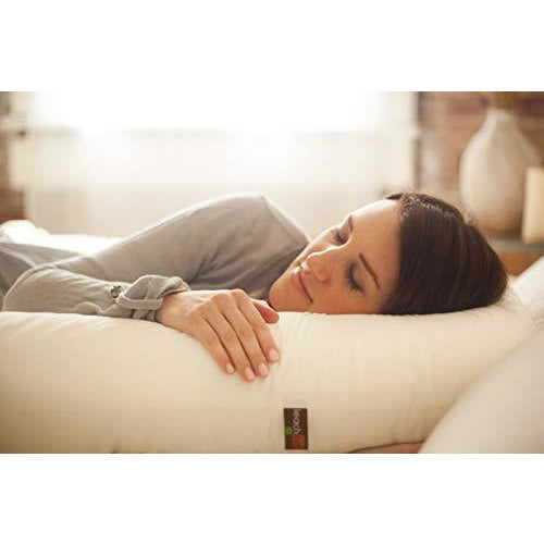 Leachco Snoogle Original Maternity/Pregnancy Total Body Pillow, Ivory