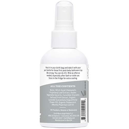 Herbal Perineal Spray by Earth Mama | Safe for Pregnancy and Postpartum, Natural Cooling Spray for After Birth, Benzocaine and Butane-Free 4-Fluid Ounce