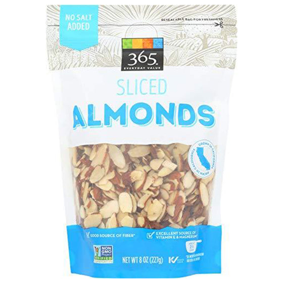 365 everyday value 8 oz. bag sliced almonds Danielle Walker