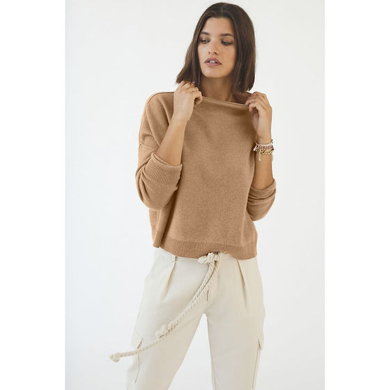Pilcro Alani Cashmere Mock Neck Sweater