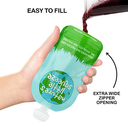 WeeSprout Double Zipper Reusable Food Pouch - 6 Pack -  5 fl oz