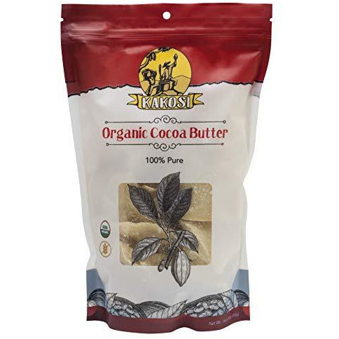 KAKOSI - Organic Raw 100% Pure Cocoa Butter - 16 oz.