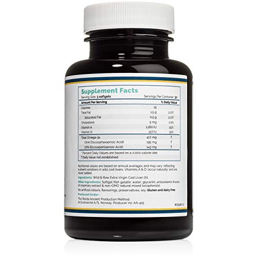 Rosita Extra Virgin Cod Liver Oil Softgels