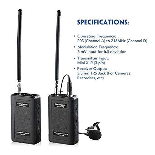 Saramonic Dual Wireless VHF Lavalier Microphone Bundle