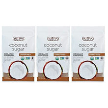  Nutiva Organic Non-GMO Unrefined Granulated Coconut Sugar, 1 Pound (Pack of 3)