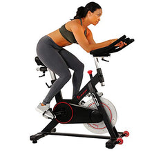  Sunny Health & Fitness Magnetic Belt Drive Indoor Cycling Bike with 44 lb Flywheel and Large Device Holder