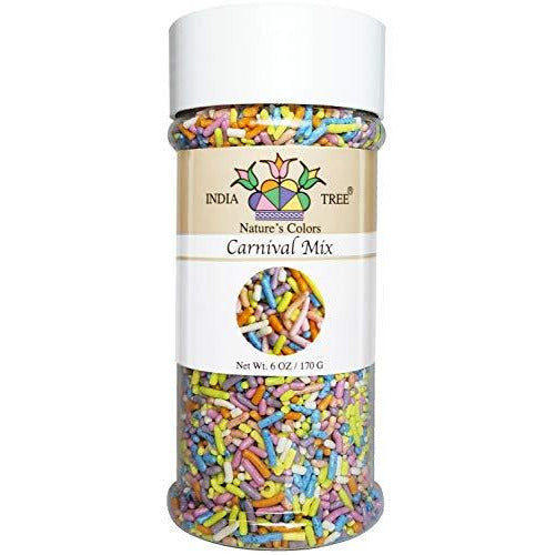 India Tree Nature's Colors Carnival Sprinkles, 6 Ounce