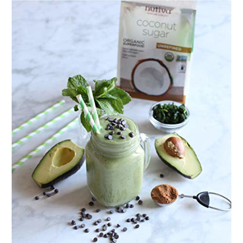 Nutiva Organic Non-GMO Unrefined Granulated Coconut Sugar, 1 Pound (Pack of 3)