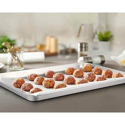 TeamFar Baking Sheet, Cookie Sheet Half Sheet Baking Pans Stainless Steel, 20 14 1, Non Toxic & Healthy, Heavy Duty & Thick Gauge, Mirror Finish & Dishwasher Safe - 2 Piece