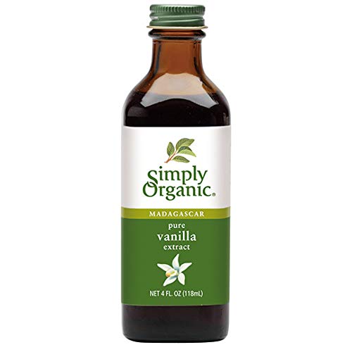 Simply Organic Pure Vanilla Extract, Certified Organic, 4-Ounce Glass Bottle