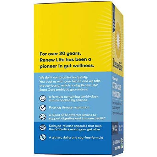 Renew Life Adult Probiotic - Ultimate Flora Extra Care Probiotic Supplement for Men & Women