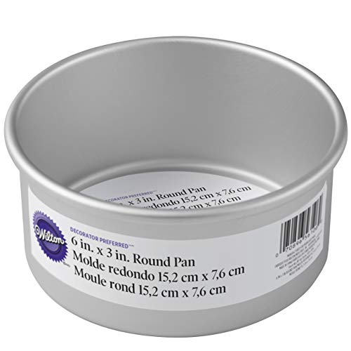 Wilton Round Cake Pan, Even-Heating for Perfect Results Every Time, Durable Heavy-Duty Aluminum, 6 x 3-Inches