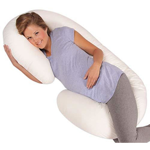 Leachco Snoogle Original Maternity/Pregnancy Total Body Pillow, Ivory