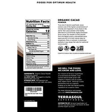  Terrasoul Superfoods Raw Organic Cacao Powder, 1 Lb - Raw | Keto | Vegan