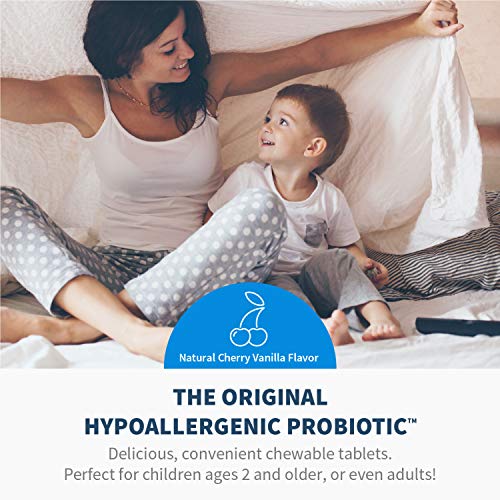 Klaire Labs Ther-Biotic Children's Chewable Probiotic - 25 Billion High CFU, 8 Strains - Probiotics for Kids - Supports Digestive Health and Immune Support - Hypoallergenic and Dairy-Free (60 Tablets)