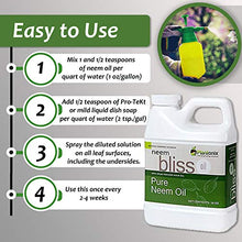  Organic Neem Bliss 100% Pure Cold Pressed Neem Seed Oil - (16 oz) High Azadirachtin Content - OMRI Listed for Organic Use