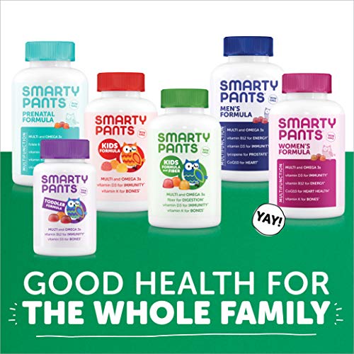 SmartyPants Kids Fiber Daily Gummy Multivitamin: Vitamin C, D3, E, Methyl B12, B6, Gluten Free Supplement, Omega 3 Fish Oil (DHA/EPA) - 30 Day supply