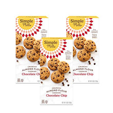  Simple Mills Almond Flour Chocolate Chip Cookies, Gluten Free and Delicious Crunchy Cookies, Organic Coconut Oil, Good for Snacks, Made with whole foods, 3 Count (Packaging May Vary)