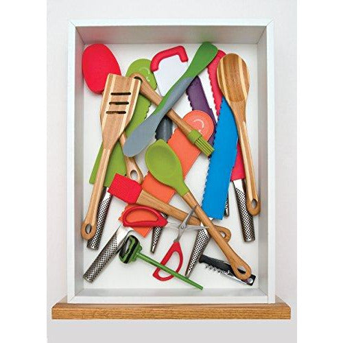 Lipper International 8896 Bamboo Wood Custom Fit Adjustable Kitchen Drawer Dividers, Set of 2