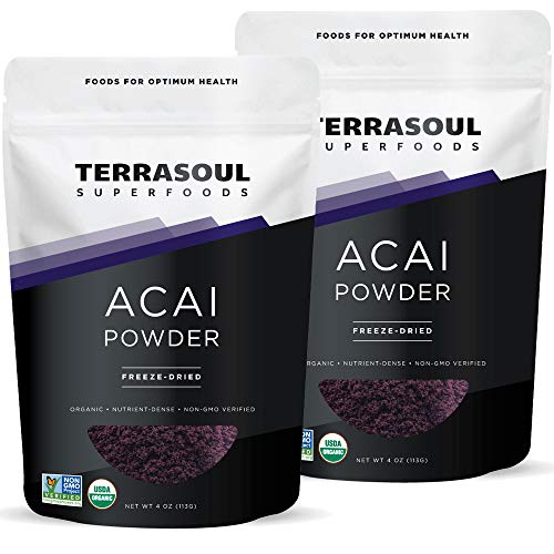 Terrasoul Superfoods Organic Acai Berry Powder, 8 Oz - Freeze-Dried