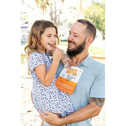 THE NEW PRIMAL SNACK MATES Free-Range Chicken MINI Sticks, Keto, Paleo, High Protein, Gluten-Free, .5 Oz Sticks, Turkey Sticks 8 Pack. LUNCHBOX FRIENDLY