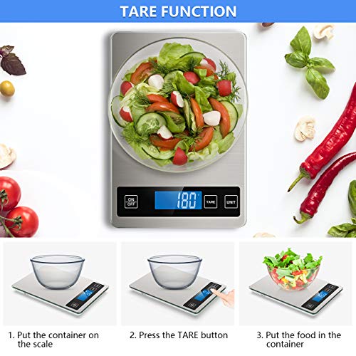 Nicewell Food Scale, 22lb Digital Kitchen Scale Weight Grams and ounces for Cooking Baking