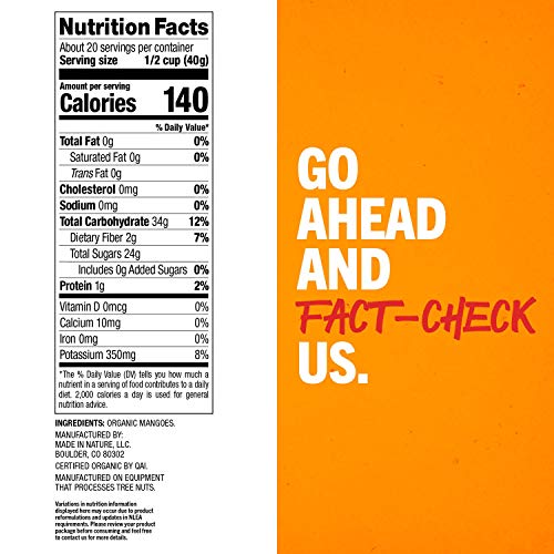 Made In Nature Organic Dried Mangoes, 28oz - Non-GMO Vegan Dried Fruit Super Snack