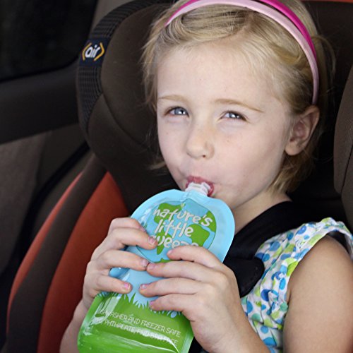 WeeSprout Double Zipper Reusable Food Pouch - 6 Pack -  5 fl oz