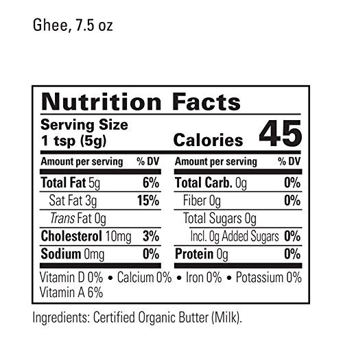 Organic Valley, Purity Farms Ghee, 7.5oz