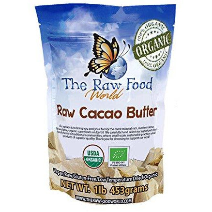 Raw Organic Cacao Butter, 16oz, The Raw Food World