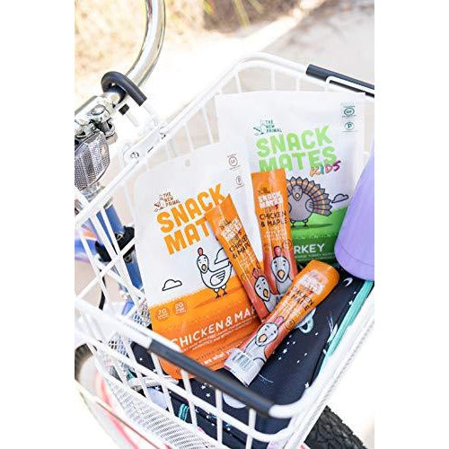 THE NEW PRIMAL SNACK MATES Free-Range Chicken MINI Sticks, Keto, Paleo, High Protein, Gluten-Free, .5 Oz Sticks, Turkey Sticks 8 Pack. LUNCHBOX FRIENDLY