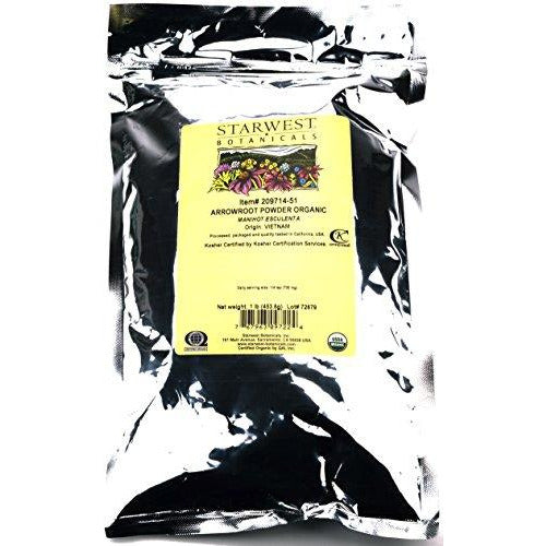 Starwest Botanicals Organic Arrowroot Powder - 1 Pound (16 oz)