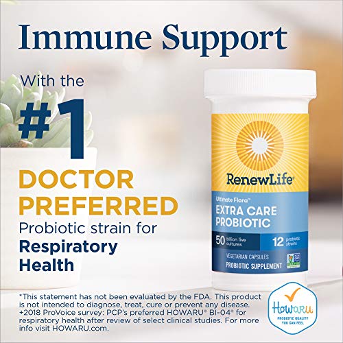 Renew Life Adult Probiotic - Ultimate Flora Extra Care Probiotic Supplement for Men & Women