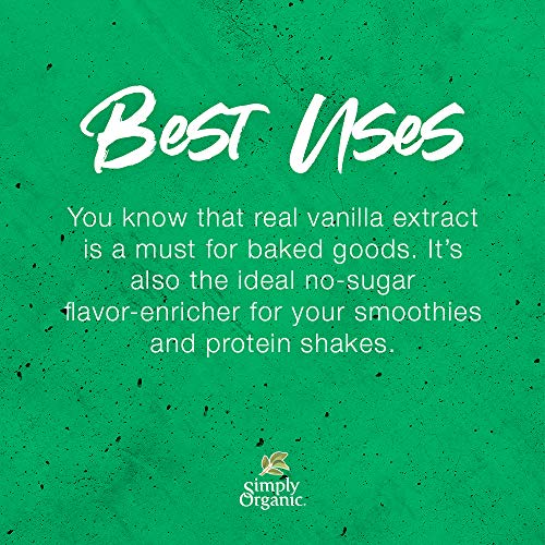 Simply Organic Pure Vanilla Extract, Certified Organic, 4-Ounce Glass Bottle
