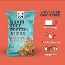  FitJoy Gluten Free Pretzels, Himalayan Pink Salt Sticks, Grain Free, 5 Ounce Bags, 4 Pack