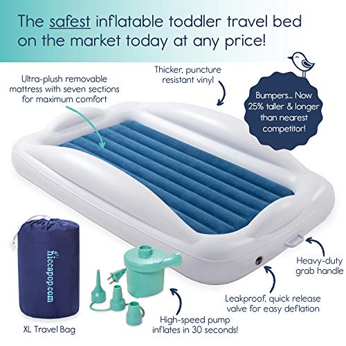 Inflatable Toddler Travel Bed with Safety Bumpers
