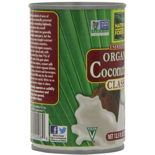 Native Forest Organic Classic Coconut Milk, 13.5 Ounce Cans (Pack of 12),Packaging may Vary