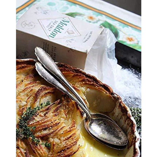 Maldon Salt, Sea Salt Flakes, 8.5 oz (240 g), Kosher, Natural, Handcrafted, Gourmet, Pyramid Crystals