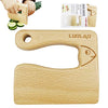 LUOLAO Wooden Kids Knife for Cooking and Safe Cutting Veggies Fruits, 2-5 Years Old