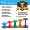 Kore Pre-Teen Wobble Chair - Flexible Seating Stool for Classroom, Home & School, ADD/ADHD - Made in USA - Age 10-11, Grade 5-6, Grey (18in)
