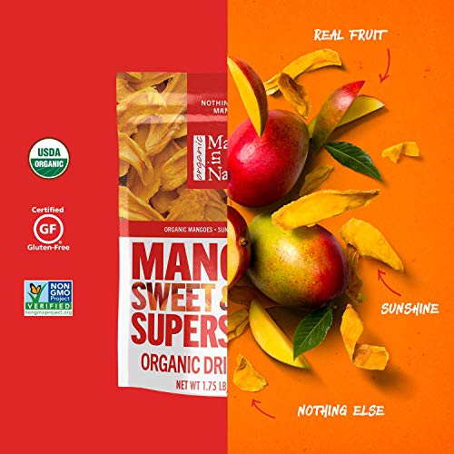 Made In Nature Organic Dried Mangoes, 28oz - Non-GMO Vegan Dried Fruit Super Snack