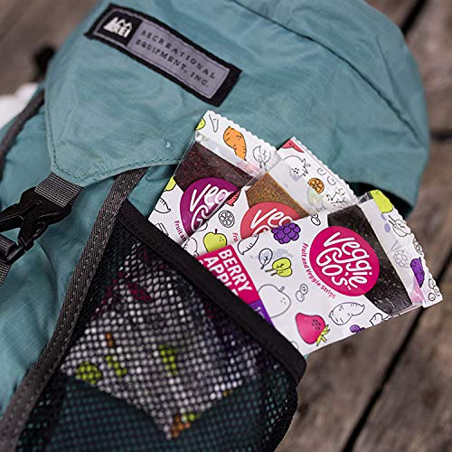 Wildmade Veggie Go's Fruit and Veggie Strips (Berry, Apple + Spinach) Organic Fruit Leather with No Added Sugar for Kids and Adults - Gluten-Free, Non-GMO, Vegan - 20 Pack