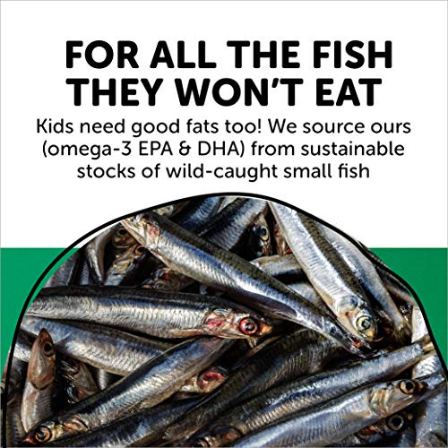 SmartyPants Kids Fiber Daily Gummy Multivitamin: Vitamin C, D3, E, Methyl B12, B6, Gluten Free Supplement, Omega 3 Fish Oil (DHA/EPA) - 30 Day supply