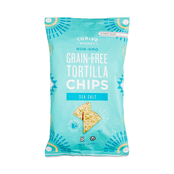 Non-GMO Grain-Free Tortilla Chips, Sea Salt